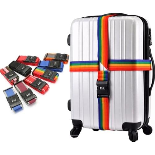 420cm Adjustable Luggage Strap Travel Essential Accessories Suitcase Supplies Fixed Belt Password Straps For 18-34 inch Suitcase