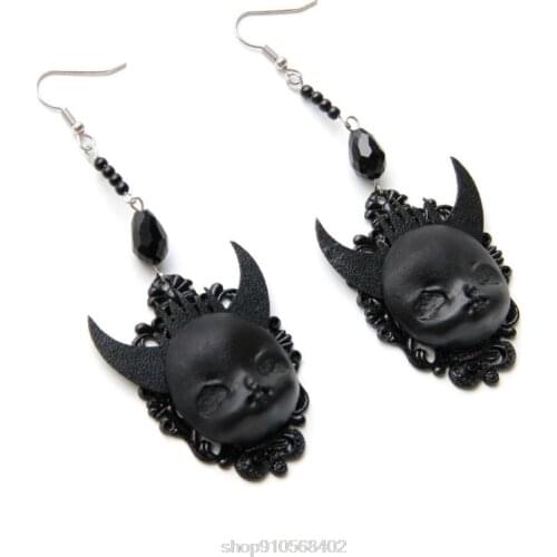 Gothic Punk Lolita Earrings Devil Death Earrings Witch Babys Dolls Drop Earrings Halloween Costume Jewelry N16 20 Dropshipping