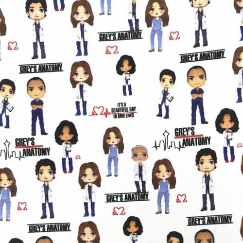 50x150CMReady goods high quality cartoon printed fabric in 100%cotton poplin telas por metro ткань для шитья tissu DIY SEWING