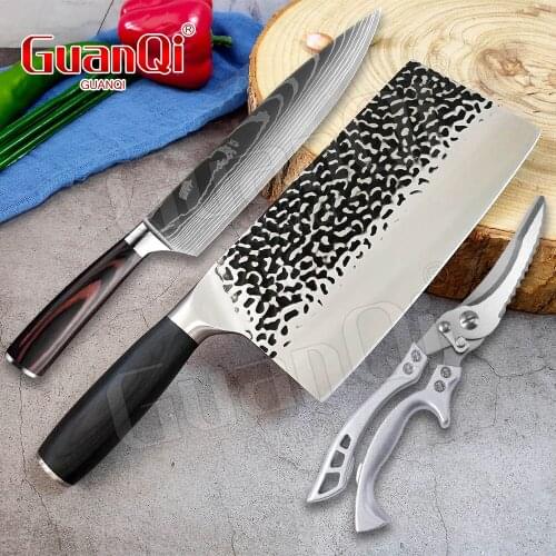 Traditional Handmade Forged Kitchen Knife Razor Sharp Chef Knife Wood Handle Chopping Cleaver Knife Slicing Knife Cooking Tools