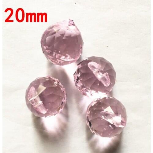 Gorgeous 195pcs/Lot 20mm Pink Crystal Chandelier Balls In One Hole Free Shipping, Diy Wedding Garland Strand Balls