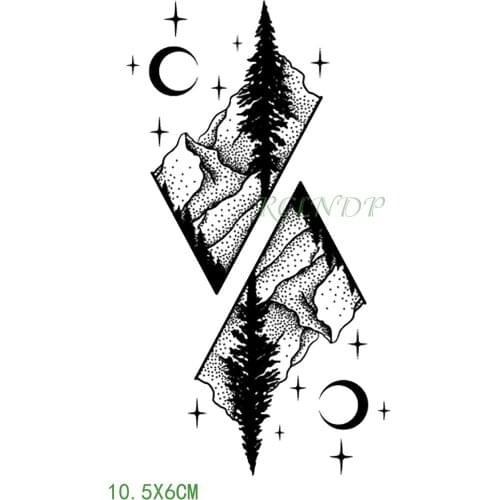 Waterproof Temporary Tattoo Sticker Moon Tree star Flash Tatoo Fake Tatto arm leg Wrist Foot hand For Girl Men Women femme