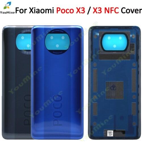 Back For Xiaomi POCO X3 Back Battery Rear Housing Door Cover For Xiaomi POCO X3 Back Housing