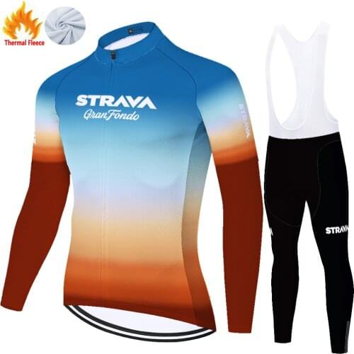 Strava Winter Thermal Fleece Camisa Masculina Completo Estivo Ropa Hombre Jersey Cycling Equipment Roupa Ciclismo Masculino