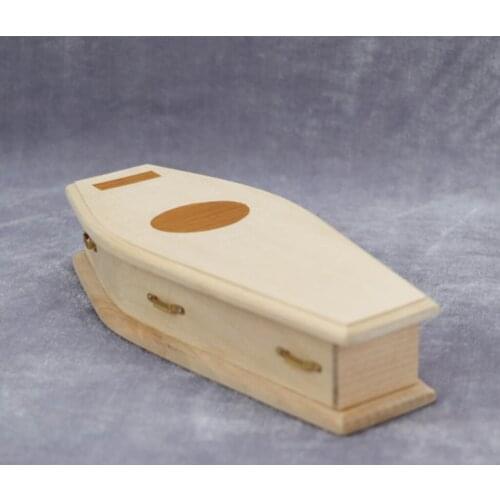 1/12 Doll House Miniature Wood Casket Simulation Supplies Scenery Decoration