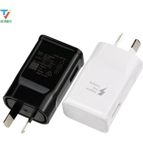 100pcs/lot note4 Adaptive Fast charging 9V-1.67A 5V 2A AU Plug Wall Travel Charger for Samsung Galaxy Note 4 5 S8 S7 S6 edge
