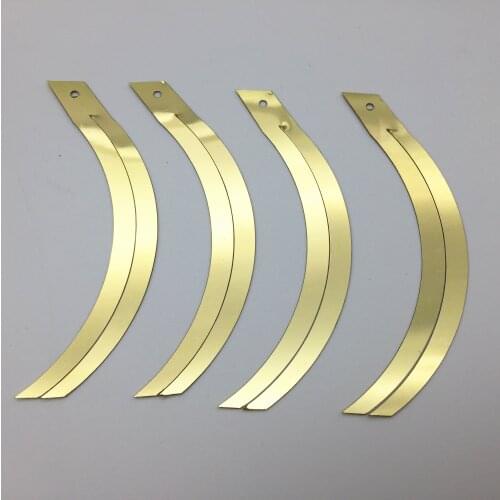 50g 78*10mm Sickle Cat Tail Shape Reaphook Loose Sequins With 1 Hole Sewing Crafts Light Gold