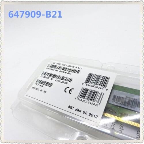 647909-B21 664969-001 8GB PC3L-10600E Z600 Ensure New in original box. Promised to send in 24 hoursv