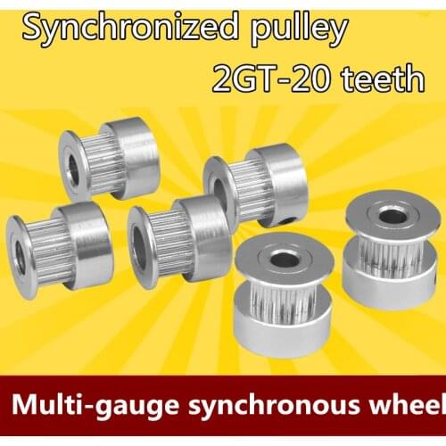3D printer accessories 2GT synchronous pulley 20 Tooth Bandwidth 6 mm Inner Hole 5/8/6.35mm transmission mechanical wheel
