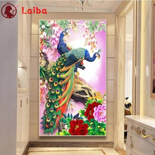 DIY Diamond Painting Modern animal art, peacock, flower Full Square Diamond Embroidery Cross Stitch sets Mosaic Handmade Gift