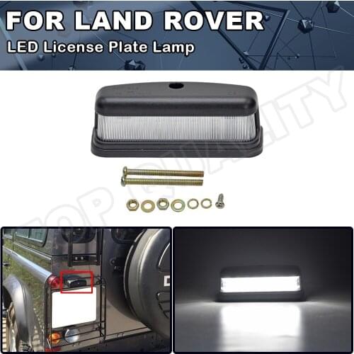 For Land Rover Defender 90 110 130 1990-2016 Land Rover Series 2, 2A & 3 LED License Number Plate Light White Rear Tail Lamp