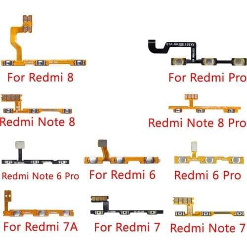 For Xiaomi Redmi 8 7 6 Pro 7A Note 6 7 8 Pro Power Volume Button Switch On Off Button Flex Cable