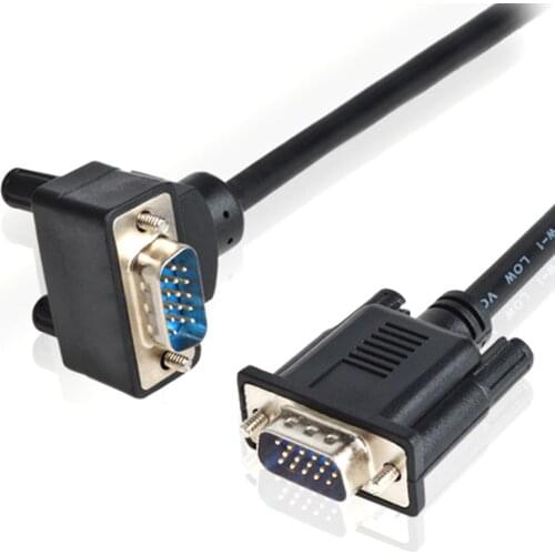 VGA Angle cables 90 Degree Down Angled Direction 15pin 3+6 ,VGA Cable 1.5m 3m 5m 10m For Projector,Computer,Monitor HDTV 1080P