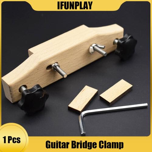 Maple Guitar Clamp Original Sound Classical Guitar Tools Easy Installation and Operation Guitar Bridge Guitar Clip Repair Tool