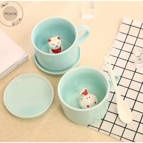 HOMIE Cut Animal Ceramics Coffee Mug Large Capacity 360ml Animal Mugs creative Drinkware Coffee Tea Cups Novelty Gifts milk
