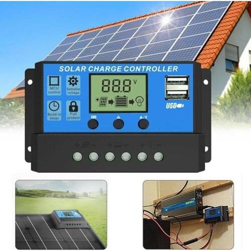 Solar Controller 12/24V Automatic Identification 10/20/30A LED Street Light Intelligent System Charge Controller Regulator Spot