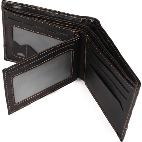 Wallet men ultra slim Business Purse Cash Coin Pocket for Men Leather Card Cash Receipt Holder Organizer Bifold Wallet Purse