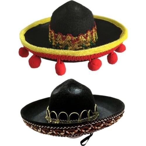 Cat Dog Mexican Style Hat Head Set Funny Party Holiday Festival Pet Caps For Chihuahua Cute Outdoor Travel Pet Products