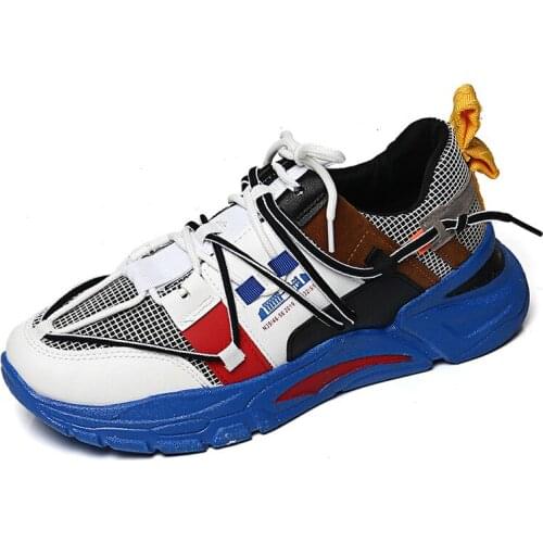 Mix Color Men Sports Sneakers Colorful Athletic Training Shoes Urban Street Walking Shoes Gym Fitness Shoes for Male Comfortable