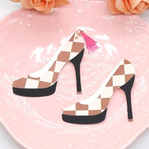 KSCRAFT Elegant Layering Highheel Shoes Metal Cutting Dies Stencils for DIY Scrapbooking Decorative Embossing DIY Paper Cards