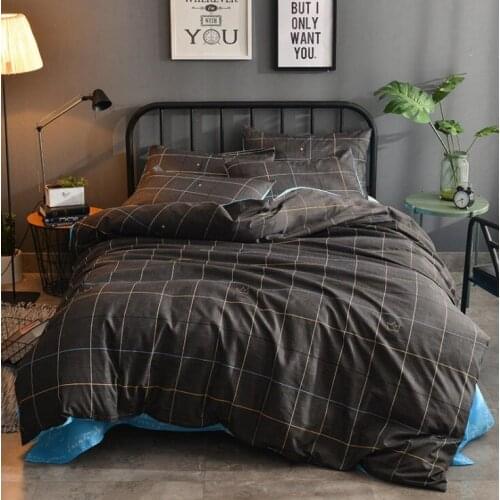 Mylb Classic bedding set 4 size grey blue flower bed linen 4pcs/set duvet cover set Pastoral bed sheet AB side duvet cover 2019
