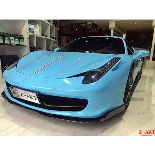 Z-ART carbon fiber front lip for Ferrari 458 high quality carbon fiber front chin for Ferrari 458 front lower spoiler