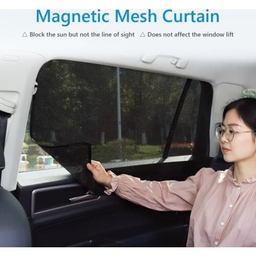 Durable Window Sun Shade Screen UV Protection Mesh Magnetic Car Side Sunshade for Caring Personal Cars Accessories
