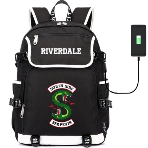 15.6 inch laptop backpack Riverdale Southside Serpent Designer for Women Men School Bag Female Male Travel Mochila