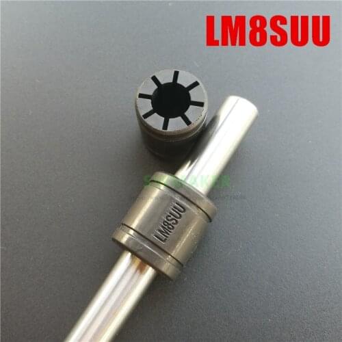 1pcs Gray Solid Polymer LM8SUU Linear Bearings Bushing 8*15*17mm height 17mm for Flashforge Prusa i3 3D Printer