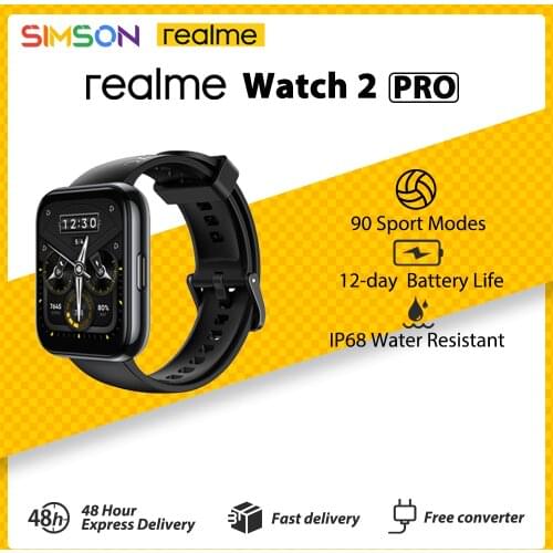 Realme Watch 2 PRO New Smartwatch 14 Day Battery Life 90 Sport Modes GPS High-Precision Dual-Satellite 1.75" Large Color Display