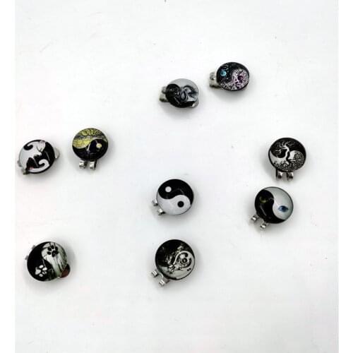 Tai Chi Golf Ball Marker With Magnetic Hat Clip Yin And Yang Culture VARIOUS DESIGNS