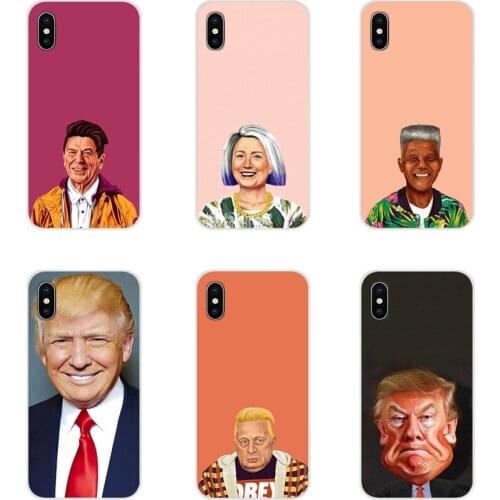 TPU Case Donald Trump paintings of the worlds leaders For Apple iPhone X XR XS 11Pro MAX 4S 5S 5C SE 6S 7 8 Plus ipod touch 5 6