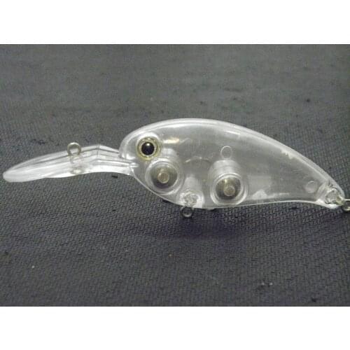 WLure 15g Deep Diving Unpainted Crankbait Lure Body Tough Built Sea Fishing Bait 10 Lures for Lure Painting Hobby UPC255