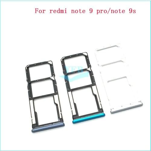 10pcs For Xiaomi Redmi Note 9 pro Note 9S Reader Sim&SD Card Tray Holder Slot Adapter Replacement Part