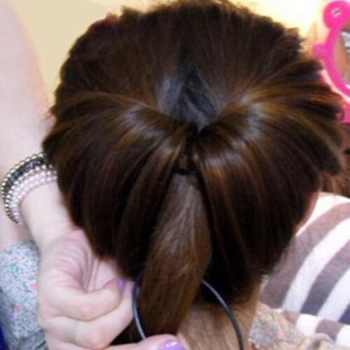 2Pcs/Set Women Girls Ponytail Styling Maker Clip Tools Hair Ties Braider Accessories Plastic Loop Pin DIY Beauty Kit Two Sizes 6