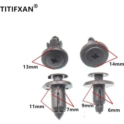 20PCS Car door panel mid-net leaflet lining trim for Toyota Yaris Prado Reiz plastic fasteners