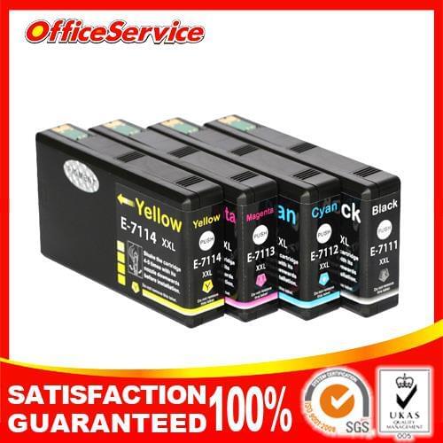 Free Shipping,4PK large capacity Ink Cartridge for WorkForce Pro WP 4023 for epson T7111XL -T7114XL