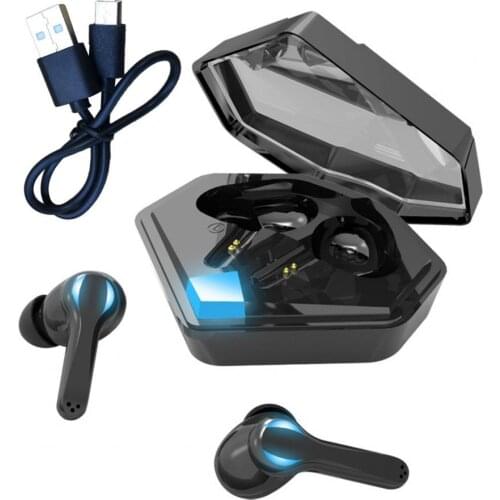 Wireless Earphone High Fidelity Long Standby Time Non-delayed Bluetooth5.1 Stereo In-ear Headphone for Playing Games