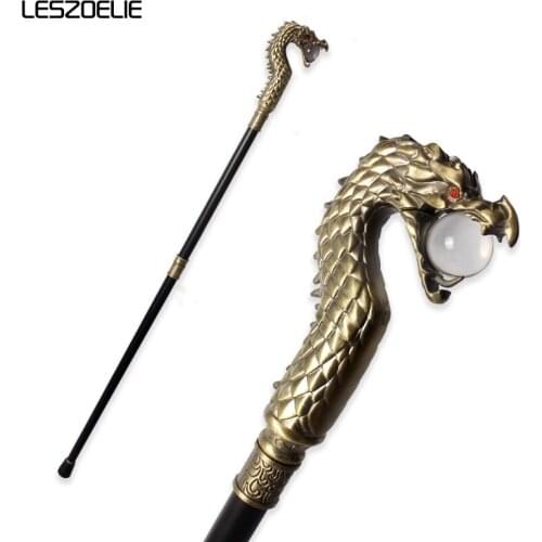 Bronze Dragon-Head Detachable Walking Cane Men Elegant Fashion Walking Stick Women Luxury Decorative Walking cane Party Stick