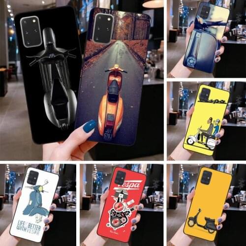 Vespa Scooter Painted Phone Case for Samsung S20 plus Ultra S6 S7 edge S8 S9 plus S10 5G lite 2020
