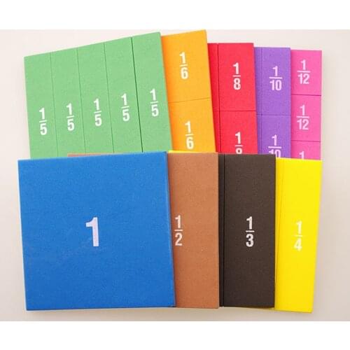 22pcs Magnetic Rainbow Fraction Tiles Early Educational Math Toys Kids Learning Educational Toy Math Baby Toy