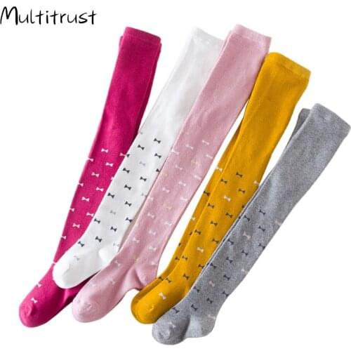 2021 Baby Autumn Winter Tights Hot Baby Toddler Kid Girl Ribbed Stockings Cotton Warm Pantyhose Solid Candy Color Tight 2-8Years