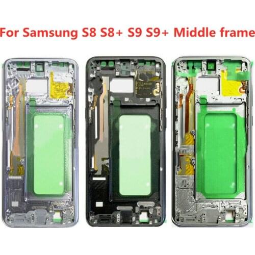 For Samsung galaxy S8 G950 S8 plus G955 Middle Frame Midplate Bezel Chassis Housing Parts For Samsung S9 G960 S9 Plus G965