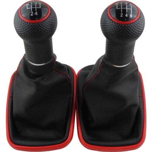 For Volkswagen VW Golf4 IV MK4 GTI R32 Bora Jetta 5 Speed Black Frame Gear Shift Knob Lever Gaiter Boot 1999-2004