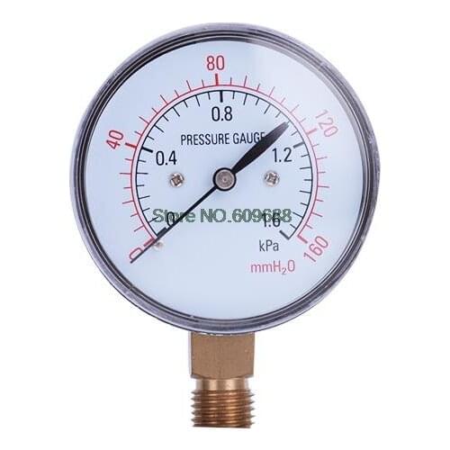 YE-60 Diaphragm Pressure Gauge 0~6KPA Phosphor Bronze Film Box Pressure Gauge