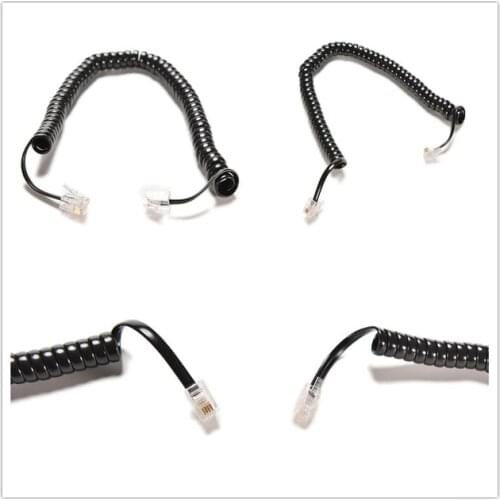 2 Meter Durable 6.5FT Telephone Handset Phone Extension Cord Curly Coil Line Cable Wire Telephone Coiled Cord