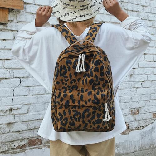 Wallet Women Girls Backpack Leopard Print Large Capacity Zipper Fashion For School Travel Кошелек Женский Сумка Через Плечо