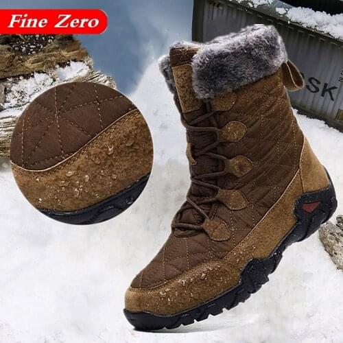 New Brand Super Warm Mens Winter Leather Men Waterproof Rubber Snow Boots Military Combat Boots Men Sneakers Tactical Boots