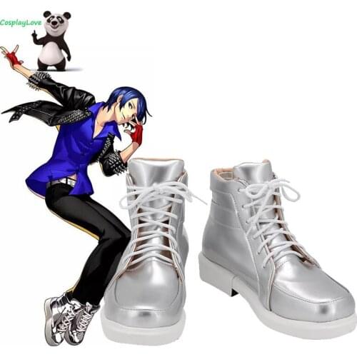 Persona 5: Dancing Star Night Yusuke Kitagawa Silver Cosplay Shoes Long Boots Leather Custom Made CosplayLove