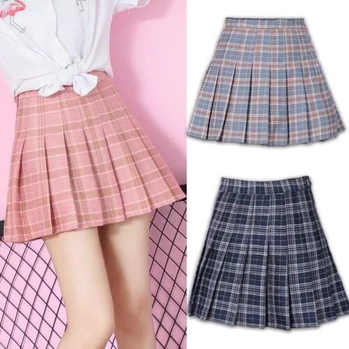 Richkeda Store New JK Plaid Pleated Skirt Girly Sexy Short Skirt Korean Style Spring Summer Skirt High Waist Short Skirt Women